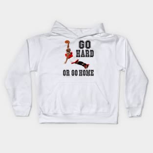 basketball go hard Kids Hoodie